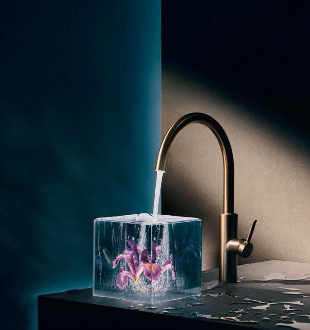 Damixa Iris kraan met gebogen uitloop